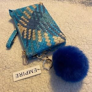 Empire Woven Clutch Wristlet Wallet Bag
